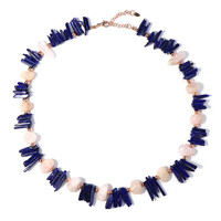 Collar en plata con Hematita rosa