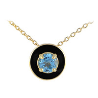 Collar en plata con Topacio azul suizo