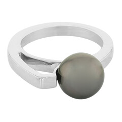 Anillo en plata con Perla cultivada de Tahití