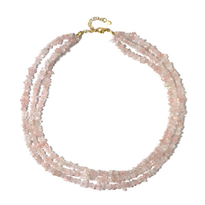 Collar en plata con Cuarzo rosa