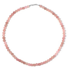 Collar en plata con Cuarzo rosa