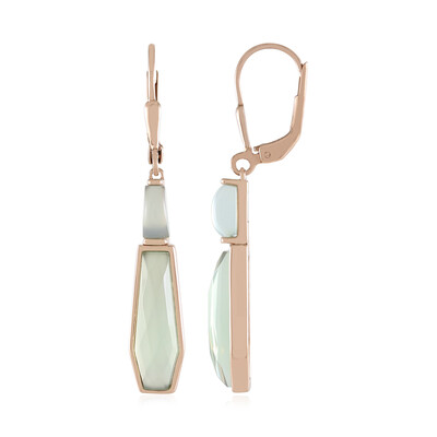 Pendientes en plata con Calcedonia verde (KM by Juwelo)