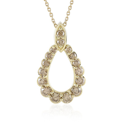 Collar en oro con Diamante champán I2 (de Melo)