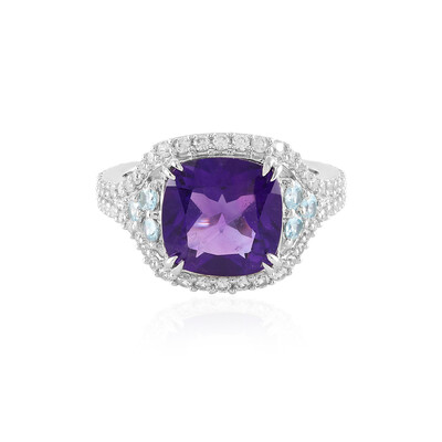 Anillo en plata con Amatista de Siberia (Adela Silber)