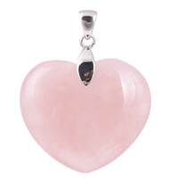 Colgante en plata con Cuarzo rosa