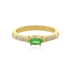 Anillo en plata con Tsavorita