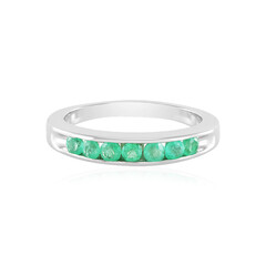 Anillo en plata con Esmeralda de Rusia