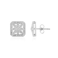 Pendientes en plata con Diamante I2 (J)