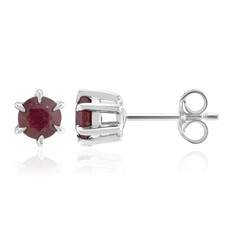 Pendientes en plata con Rubí de Bemainty