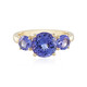 Anillo en oro con Tanzanita