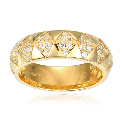 Anillo en plata con Topacio blanco