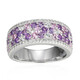 Anillo en plata con Amatista de Zambia (Adela Silber)