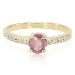 Anillo en oro con Zafiro Padparascha no calentado