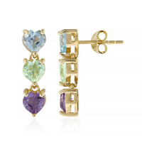 Pendientes en plata con Topacio azul cielo