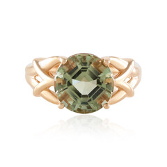 Anillo en plata con Amatista verde