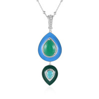 Collar en plata con Ónix verde (Dallas Prince Designs)
