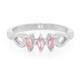 Anillo de hombre en plata con Zafiro de Ceilán rosa