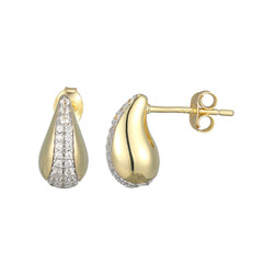 Pendientes en plata con Zircón (Adela Silber)