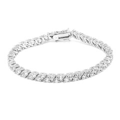 Brazalete en plata con Topacio blanco