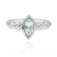 Anillo en plata con Topacio azul cielo