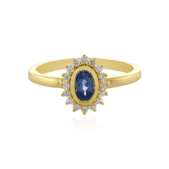 Anillo en plata con Zafiro azul