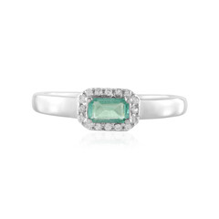 Anillo en plata con Esmeralda de Rusia