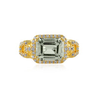 Anillo en plata con Amatista verde