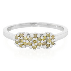 Anillo en plata con Diamante fantasía