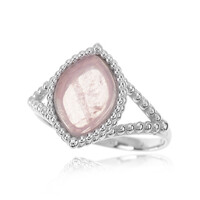 Anillo en plata con Cuarzo rosa