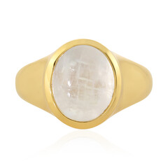 Anillo en plata con Piedra de Luna arcoíris