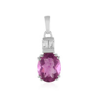 Colgante en plata con Fluorita rosa