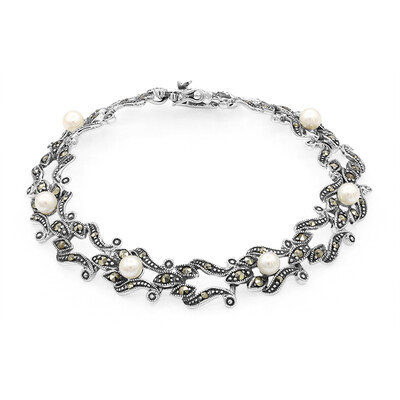 Brazalete en plata con Perla Freshwater