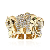 Anillo en oro con Granate tsavorita AAA (CIRARI)