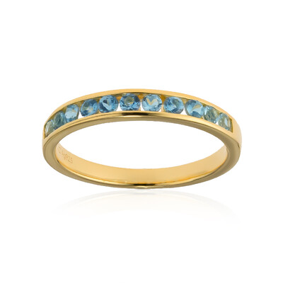Anillo en plata con Aguamarina Santa María