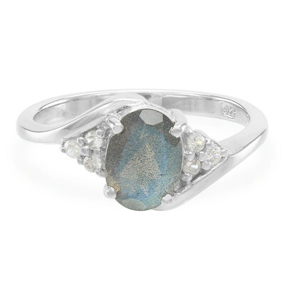 Anillo en plata con Labradorita