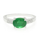 Anillo en plata con Esmeralda de Bahía