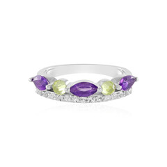 Anillo en plata con Amatista