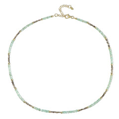 Collar en plata con Diamante champán (Riya)