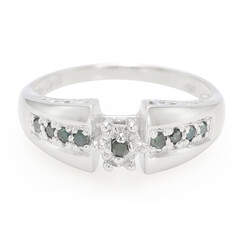 Anillo en plata con Diamante fantasía