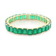 Brazalete en plata con Ónix verde (M de Luca)