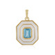 Colgante en plata con Topacio azul suizo (M de Luca)