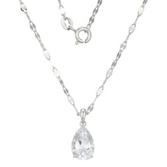 Collar en plata con Topacio blanco