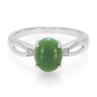 Anillo en plata con Crisoprasa imperial