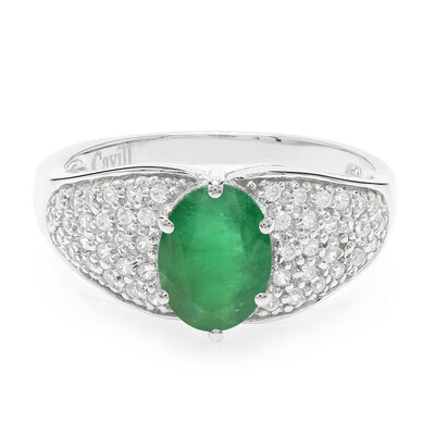 Anillo en plata con Esmeralda de Bahía