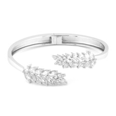 Brazalete en plata con Topacio blanco