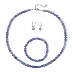 Set en plata con Tanzanita