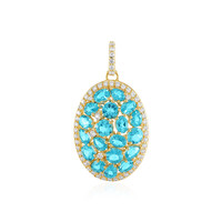 Collar en plata con Topacio color Paraiba