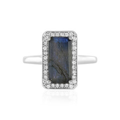 Anillo en plata con Labradorita