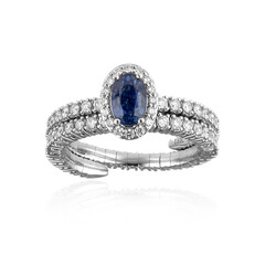 Anillo en oro con Zafiro azul (de Melo)
