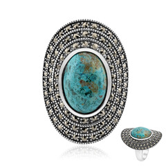 Anillo en plata con Crisocola (Annette classic)